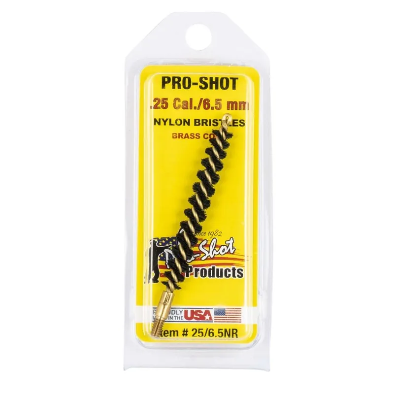 Pro-shot Bore Brush Nylon Brass Core Rifle 6.5mm/.25 Caliber