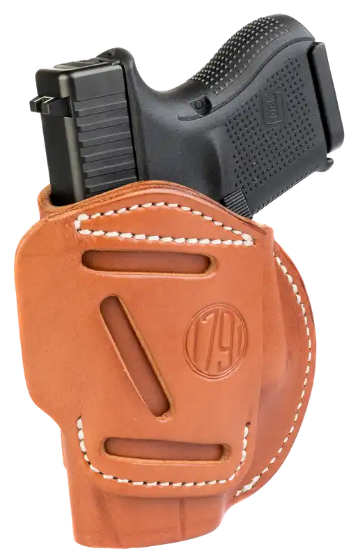 1971 Gunleather 4 WAY IWB/OWB for GLOCK 26 MP9 SR9 BROWN Right Hand