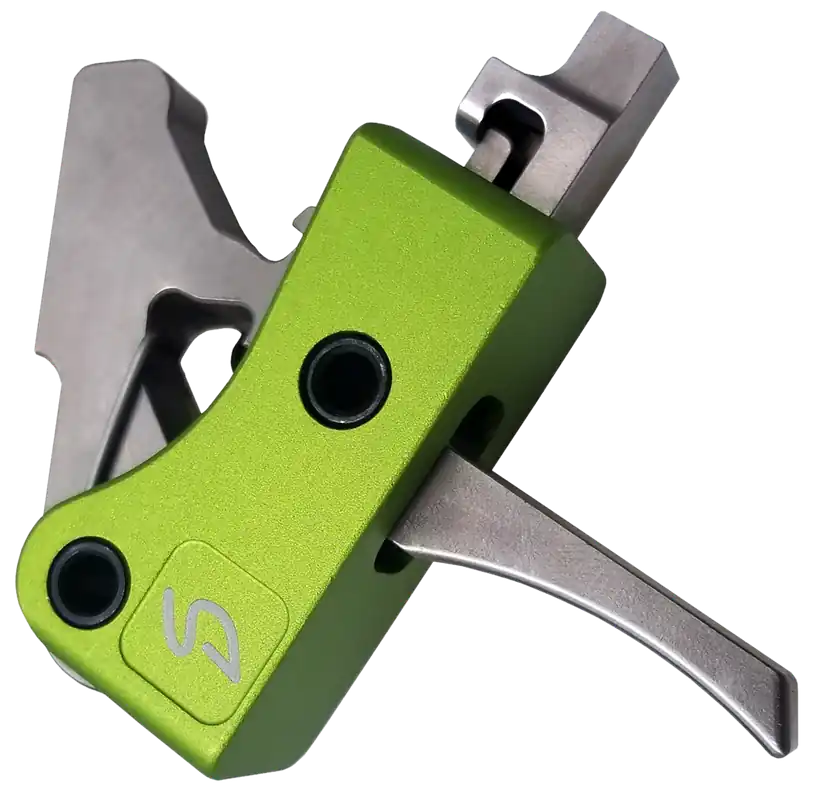 Stern Defense H2S Green Drop-In Trigger for AR-10/AR-15 Rifles, Aluminum Housing 009H2SNIBD1M