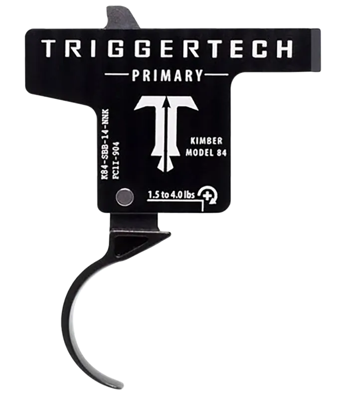 TriggerTech Primary Single-Stage Curved Trigger for Kimber Model 84, 1.5-4 lb Adjustable, K84SBB14NNK