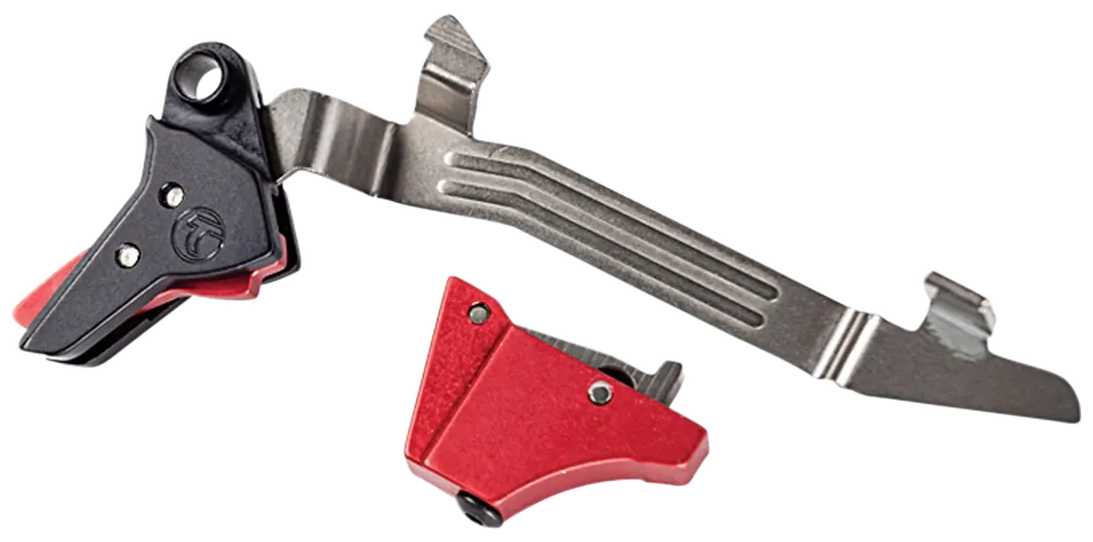Timney Triggers Alpha Competition Trigger for Glock Gen 3-4 Large Frame Red Straight Shoe ALPHAGLOCK34LRGRED