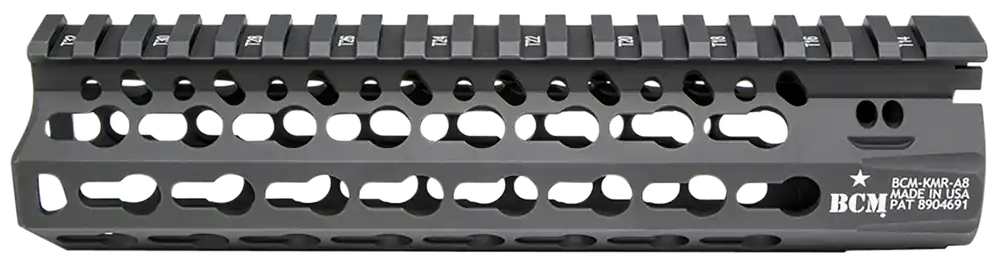 Bravo KMR Alpha 8in KeyMod Free-Float AR-15 Handguard, Black Anodized Aluminum KMRA8556BK