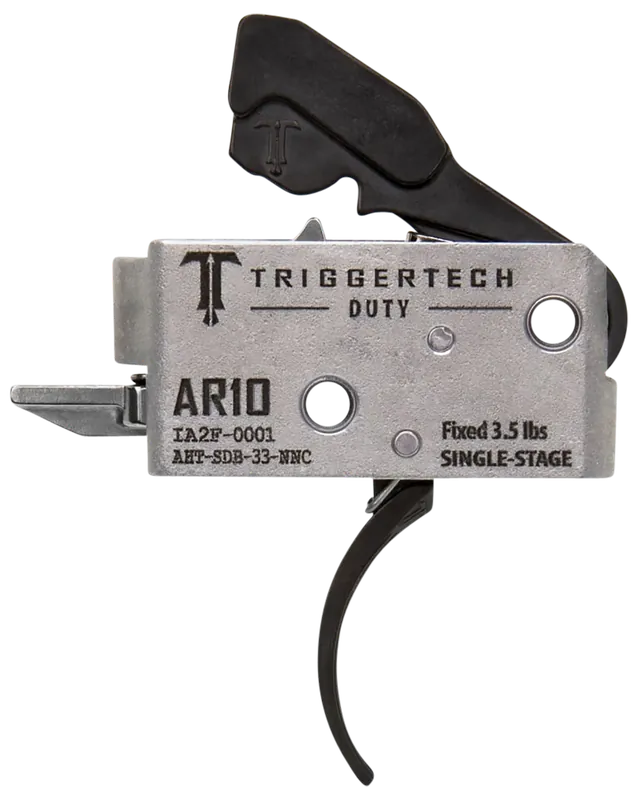 TriggerTech AR-10 Duty Single-Stage Curved Trigger, Fixed 3.5 lb Pull Weight AHTSDB33NNC