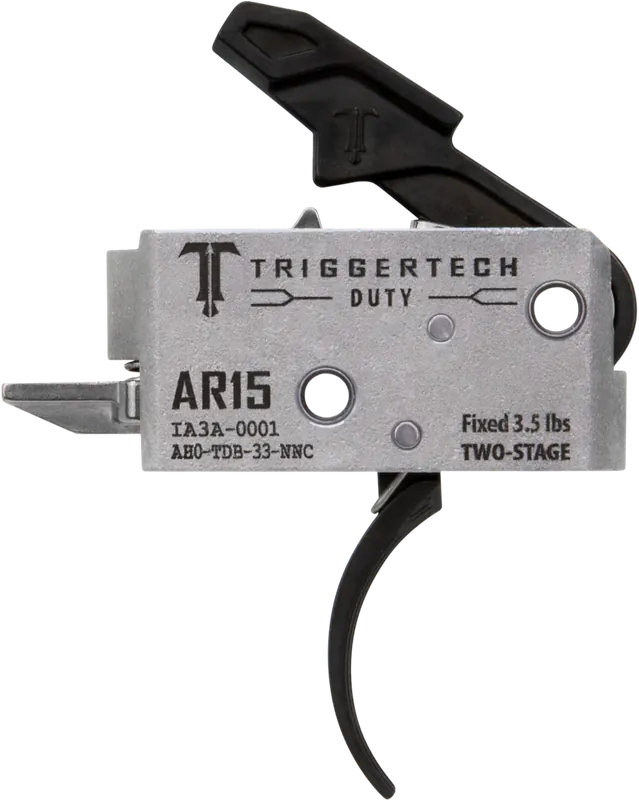 TriggerTech Duty AR-15 Two-Stage Curved Trigger Fixed 3.5 lb Pull Weight AH0TDB33NNC