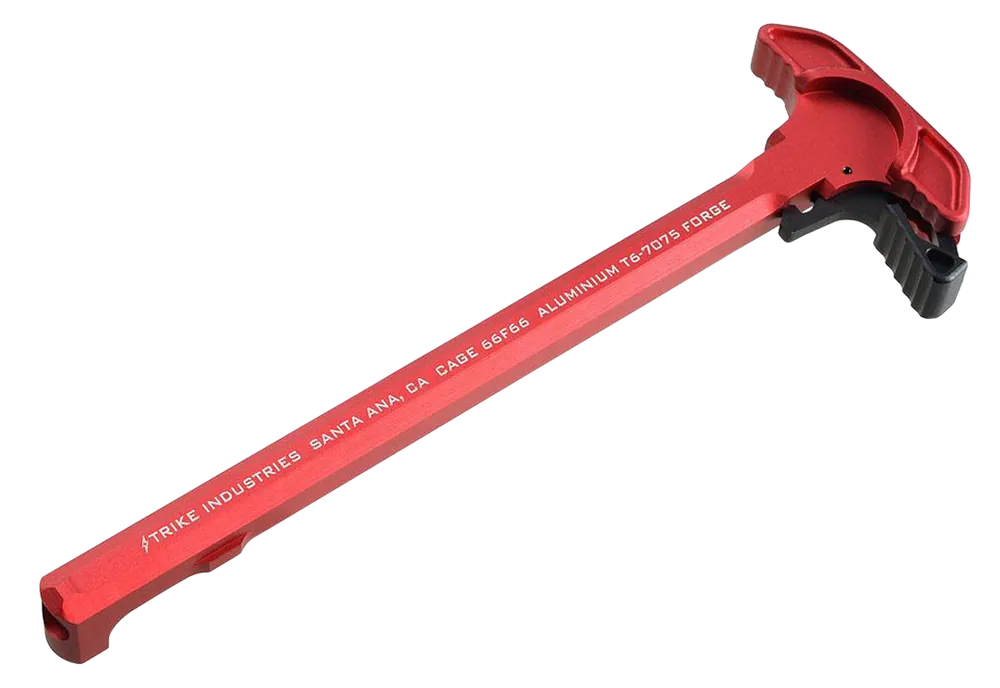Strike AR-15 Extended Latch Charging Handle, Red Hard Anodized 7075-T6 Aluminum ARCHELRED