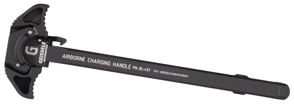 Geissele Automatics Airborne Charging Handle, Ambidextrous 7075-T6 Aluminum Black 05497B