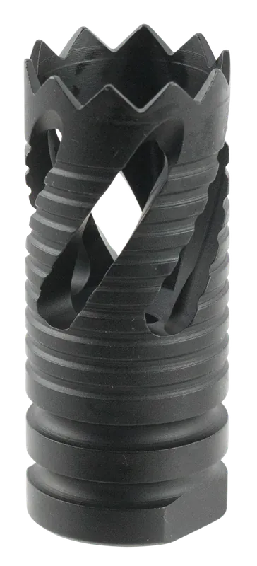 TacFire Thread Crown Muzzle Brake, 1/2x28 for .223/5.56 AR-15, Black Oxide Steel MZ1021