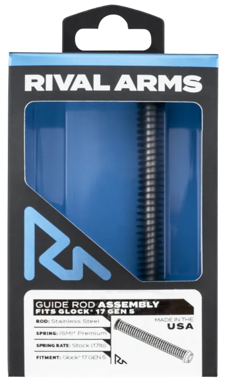 Rival Arms Stainless Steel Guide Rod Assembly for Glock 17 Generation 5, Stock Weight Spring RA50G121S