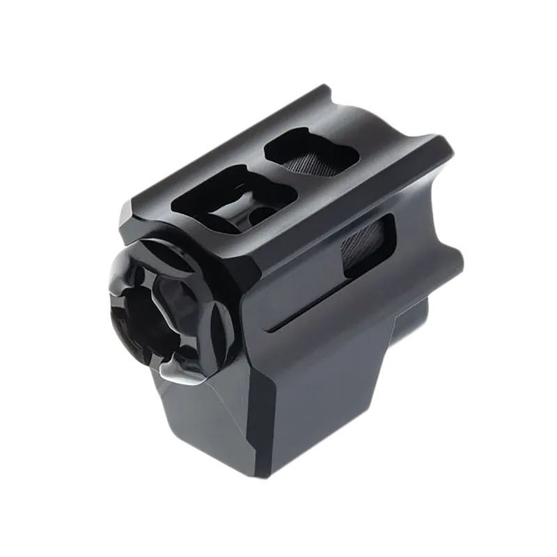 Tyrant CNC T-Comp Glock 9mm Compensator for 1/2-28 Threaded Barrels, Black TDTCOMPG5BLK/BLK