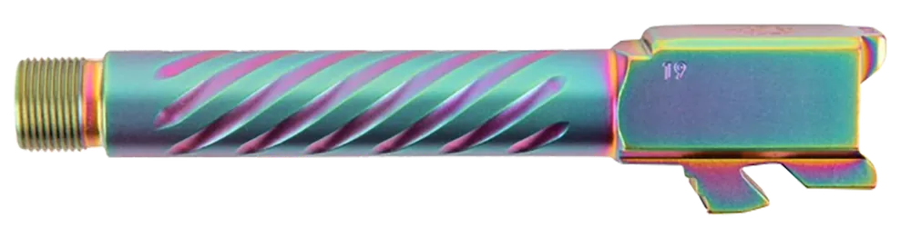 Ballistic Adv Premium Series Glock 17 Gen 5 9mm Threaded Spiral Fluted Iridescent PVD Barrel BAPSG175T3W