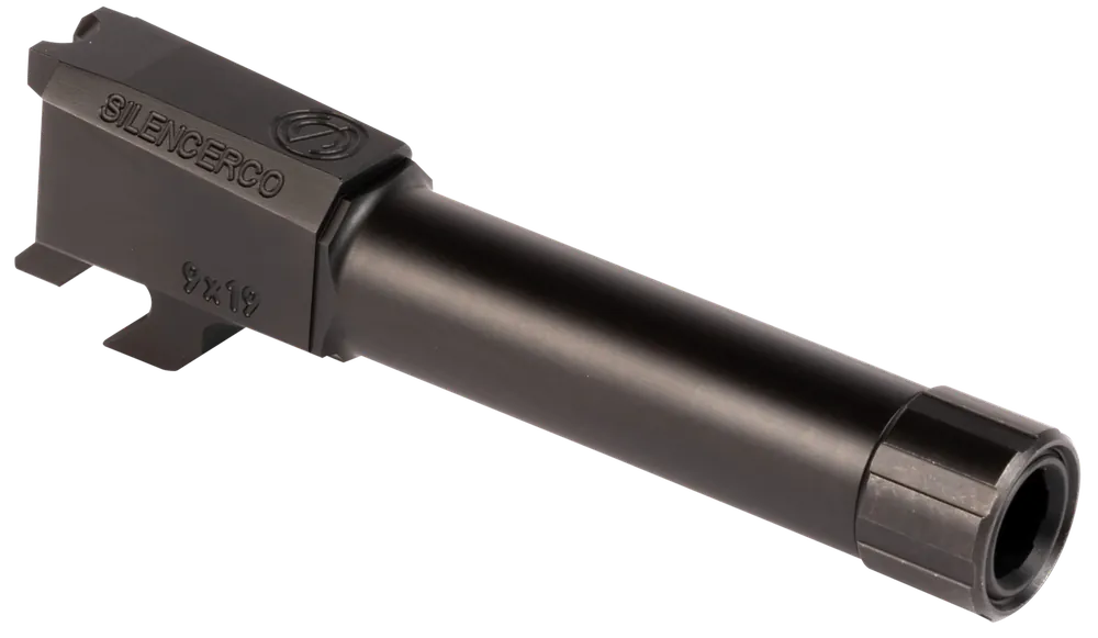 SilencerCo Threaded Pistol Barrel for S&W M&P Shield 9mm, 3.5in Black Nitride AC2290
