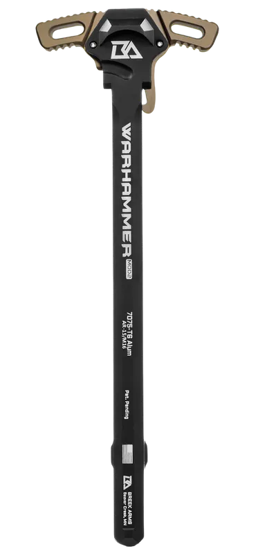 BREEK Warhammer Micro MOD2 Ambidextrous AR-15/M16 Charging Handle, FDE 7075-T6 BRK555FDE