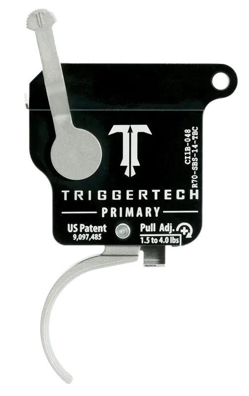 TriggerTech Primary Remington 700 Right-Hand Single-Stage Curved Trigger, 1.5-4 lb Adjustable R70SBS14TBC