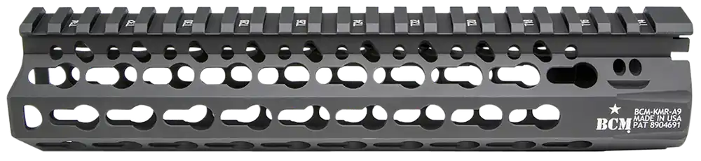 Bravo Company BCM KMR Alpha 9in Free-Float KeyMod Handguard, Black Anodized Aluminum KMRA9556BK