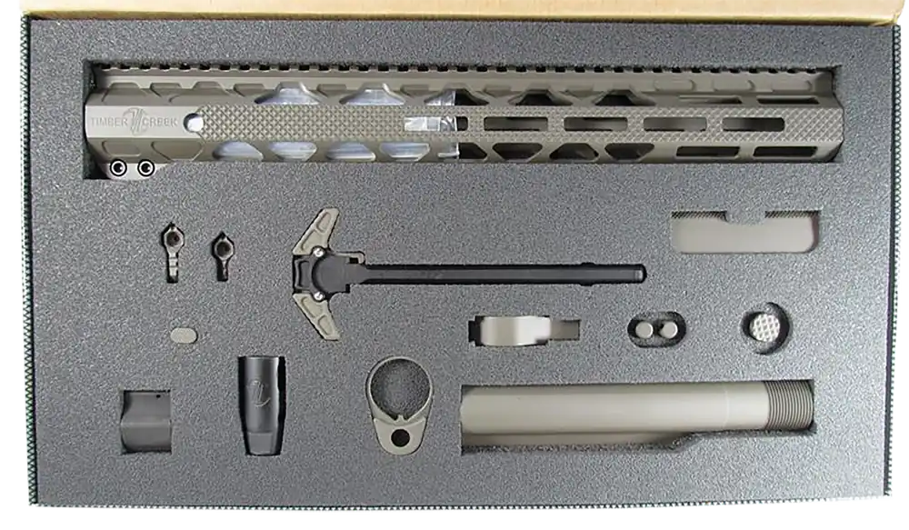 Timber Creek Outdoors Greyman Urban Complete AR-15 Build Upgrade Kit w/ Handguard & Charging Handle TCGKU