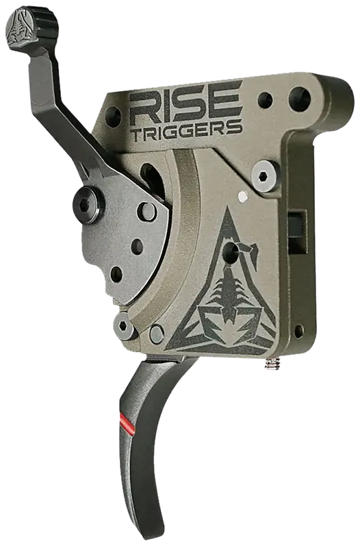 Rise Armament Reliant Curved Trigger, Adjustable 1-3 lb Pull, Black/FDE Finish RA735C