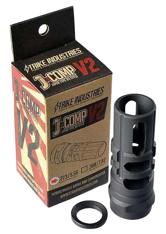 Strike Industries J-Comp V2 Gen 2 Hybrid Compensator/Muzzle Brake 1/2x28 .223/5.56 JCOMP2223