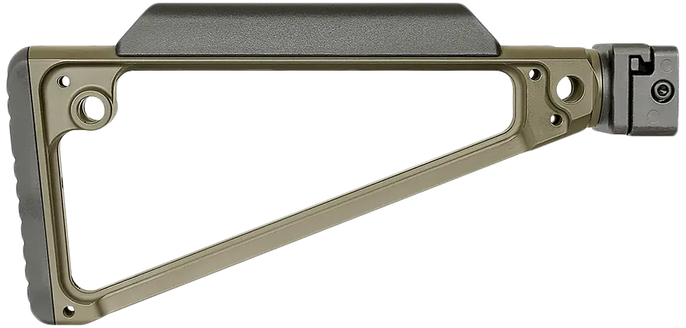 Midwest Industries Triangle Side Folding Stock, OD Green, 6061 Aluminum, 5 QD Points, MITRISFODG