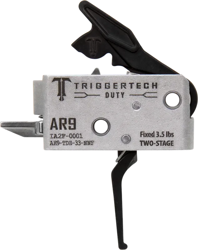 TriggerTech Duty AR-9 Two-Stage Flat Drop-In Trigger, Fixed 3.5 lb Pull AH9TDB33NNF