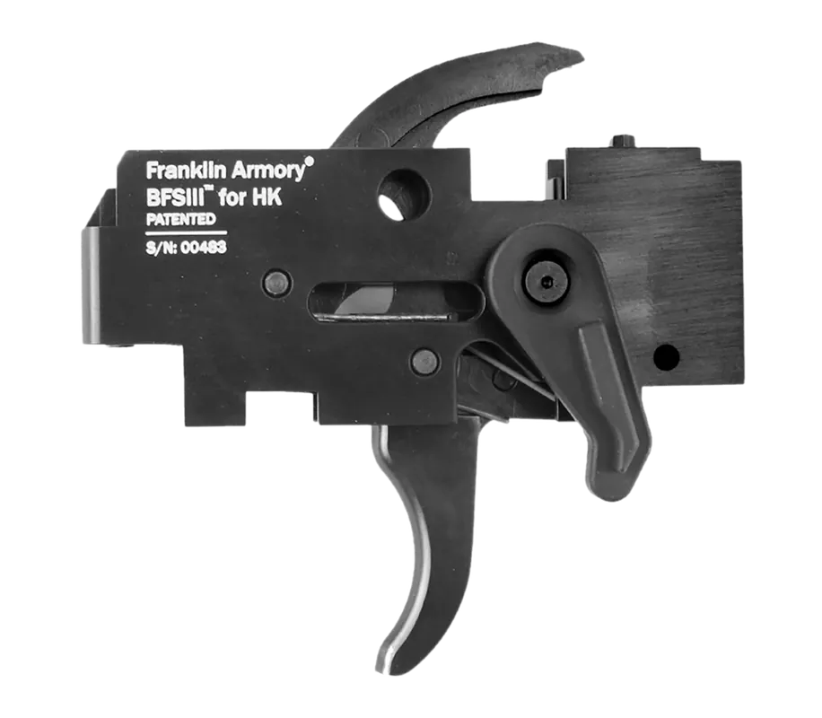 Franklin Armory Binary Firing System III Curved Trigger for HK 91/93, Black Ambidextrous 0550000BLK