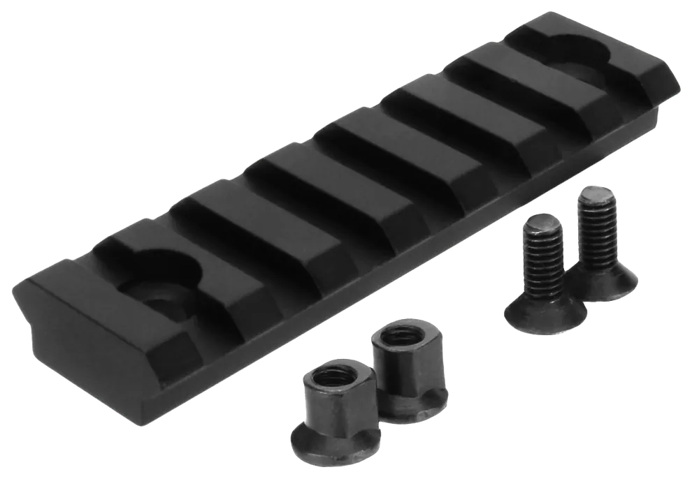 TacFire KeyMod Picatinny Rail Section 3 Inch 7-Slot 6061-T6 Aluminum Black MAR102