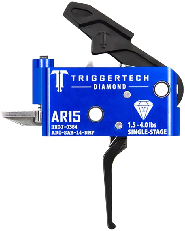 TriggerTech Diamond AR-15 Flat Single-Stage Adjustable Trigger 1.5-4.0 lb Pull AR0SAB14NNF