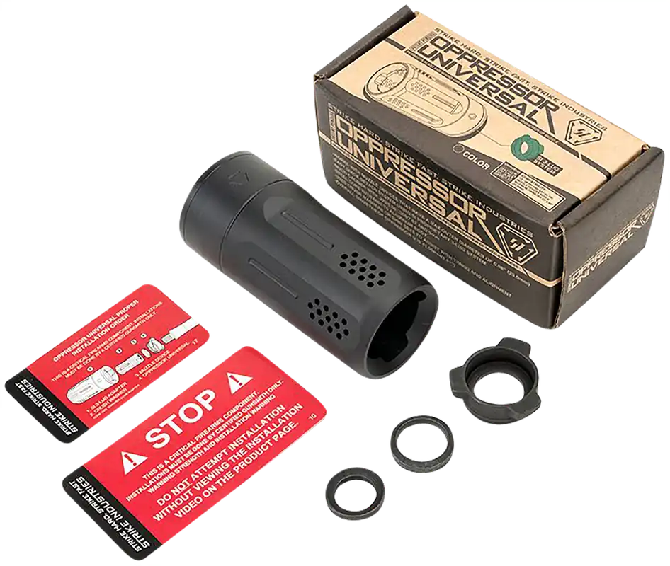 Strike Industries Oppressor Universal Blast Shield Multi-Cal 3-Lug Quick Detach Black BSOPPRESSORUBK