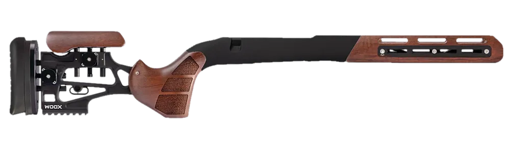 WOOX Furiosa Hybrid Rifle Chassis Stock, Walnut Wood & Aluminum for Tikka T3/T3X CTR SH.CHS011.17