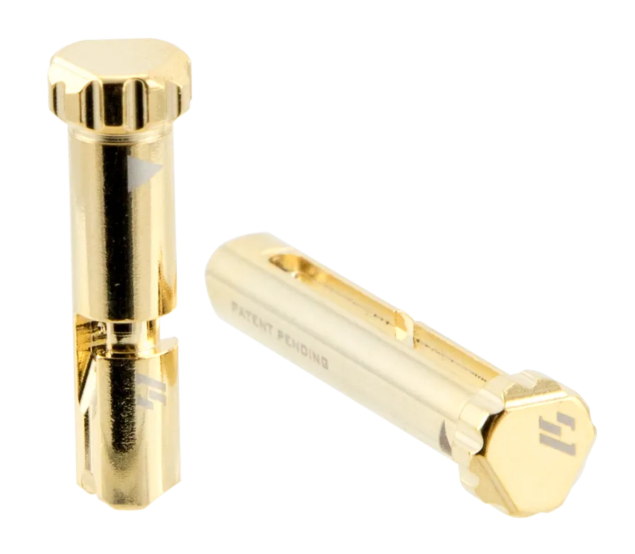 Strike Industries Shift Pins Quick-Detach Takedown Pins for AR-10/LR-308, Gold Steel AR10SHIFTG