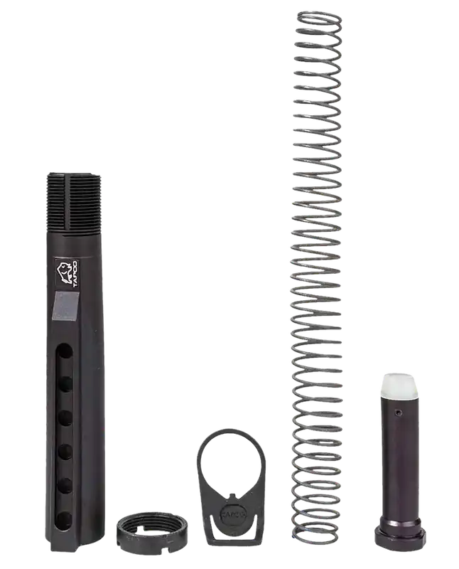 Tapco AR-15 Buffer Tube Kit, Black 6-Position Adjustable, Mil-Spec Complete Assembly TAP22058