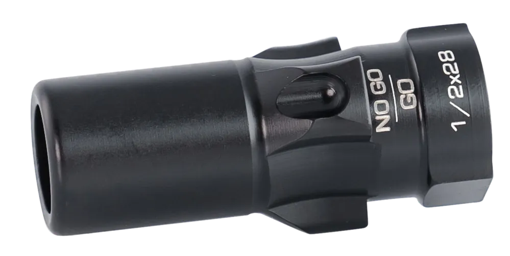 Rugged Suppressors Obsidian 3-Lug Adapter 1/2x28 Thread, Go/No-Go Gauge, Black OA003