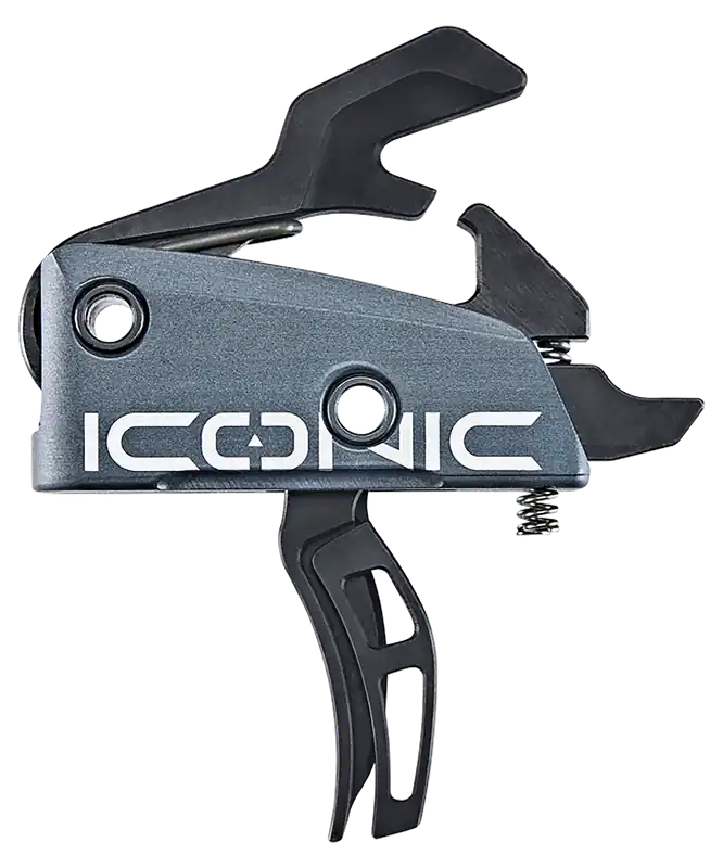 Rise Armament ICONIC Independent Two-Stage Curved AR Trigger, 2 lb Pull, Graphite Gray T22GRY