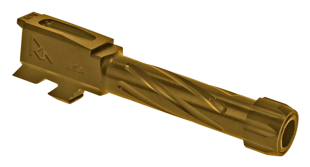 Rival Arms Precision V1 Match Grade Threaded Barrel for Glock 43 9mm Gold PVD 3.41in RA20G302E