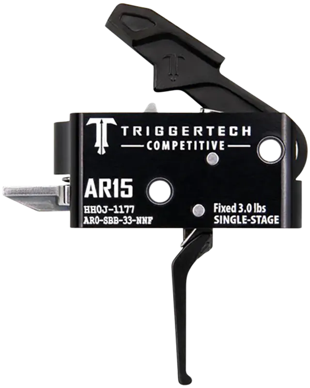 TriggerTech Competitive AR-15 Drop-In Flat Single-Stage Trigger, Fixed 3 lb Pull AR0SBB33NNF