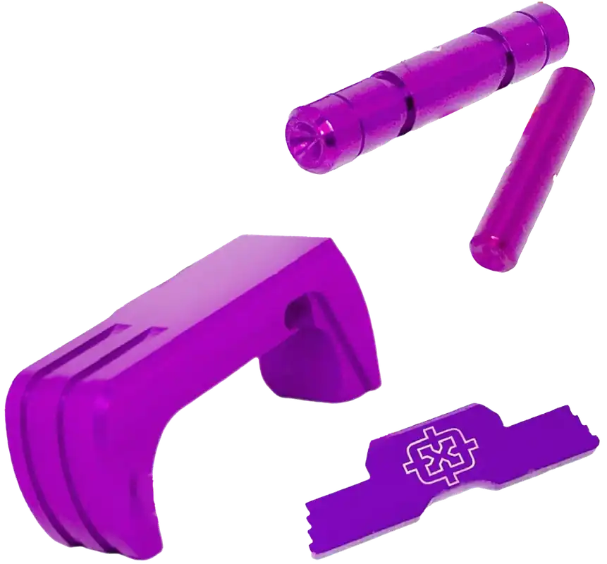 Cross Armory Glock 43 Pistol 3-Piece Hardware Kit, Purple Finish CRG43SOKKPL