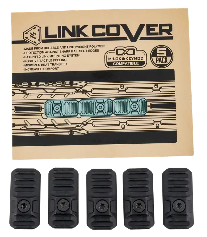 Strike LINK Rail Cover Set for M-LOK and KeyMod Handguards, Low-Profile Polymer, LINKCOVER