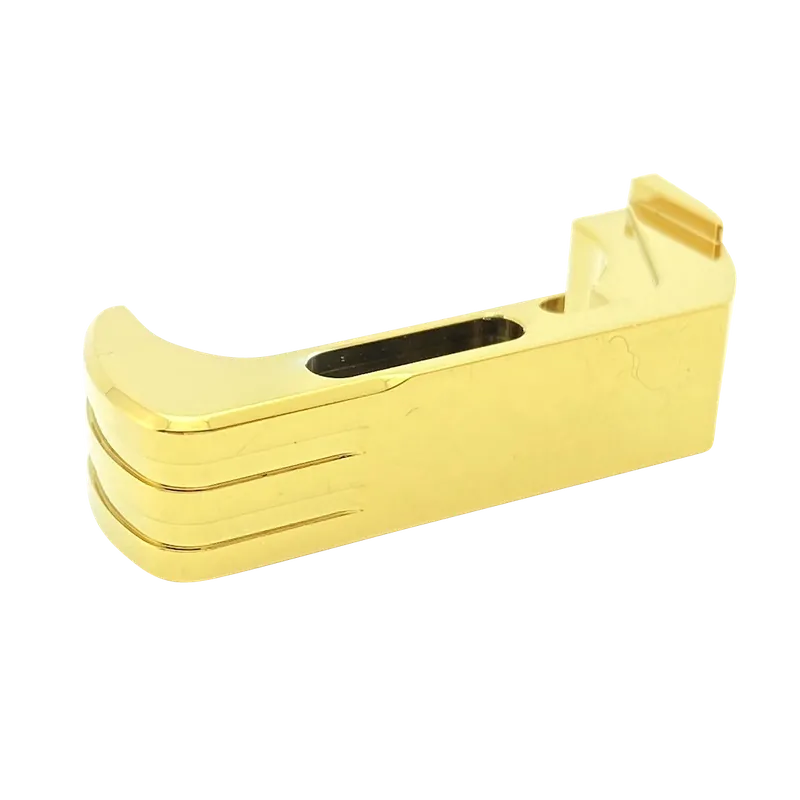Cross Armory Extended Magazine Catch for Glock Gen4-5, Gold Anodized 7075-T6 Aluminum CRG5MCGD