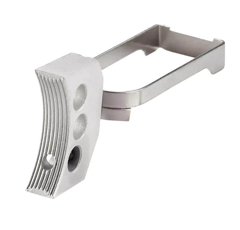 Wilson Combat Ultralight Match Trigger for Standard 1911, Skeletonized Matte Silver Aluminum Pad 190