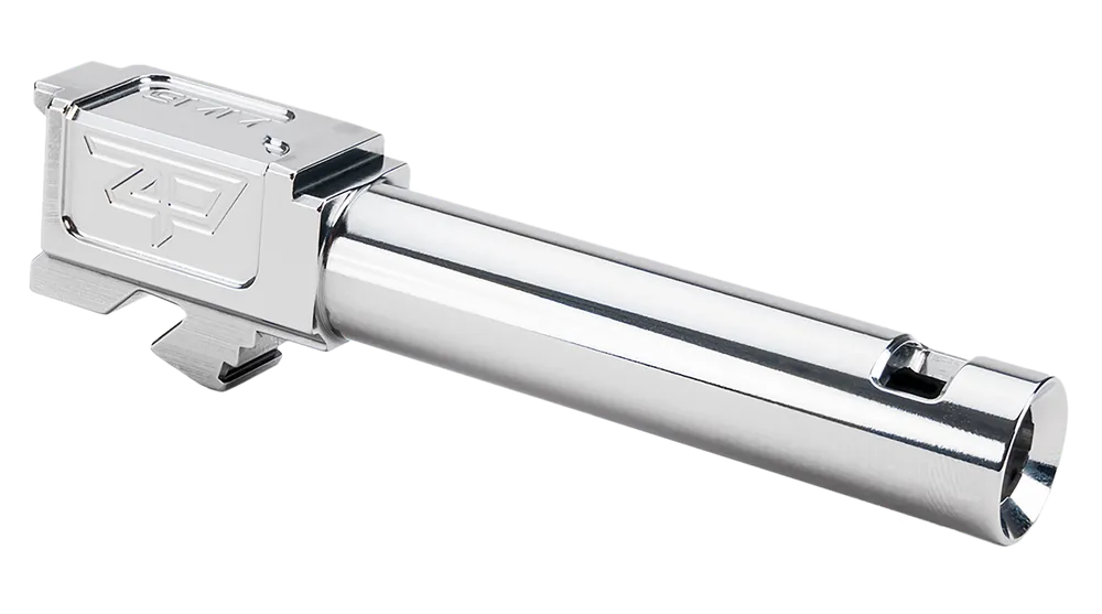 Zaffiri Precision Glock 19 Gen 5 Blowhole Comp Ported Barrel, 416R Stainless Silver ZP.19G5BCPSS