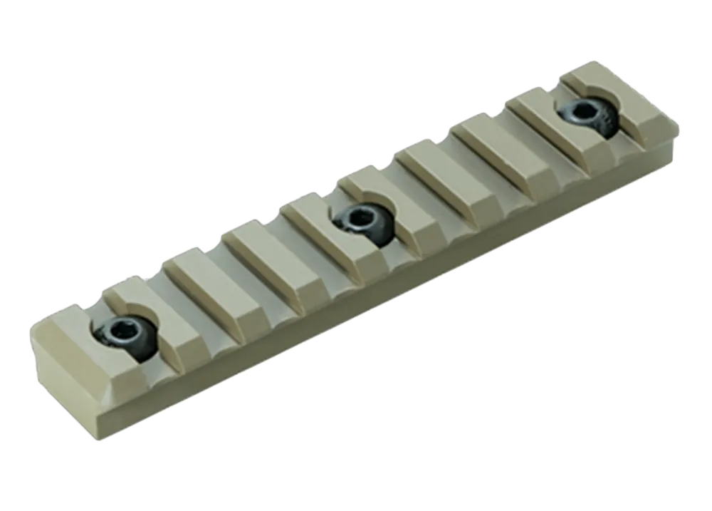 Timber Creek Outdoors M-LOK 9-Slot Picatinny Rail Section, FDE Aluminum for AR Platform M9SPRFDE