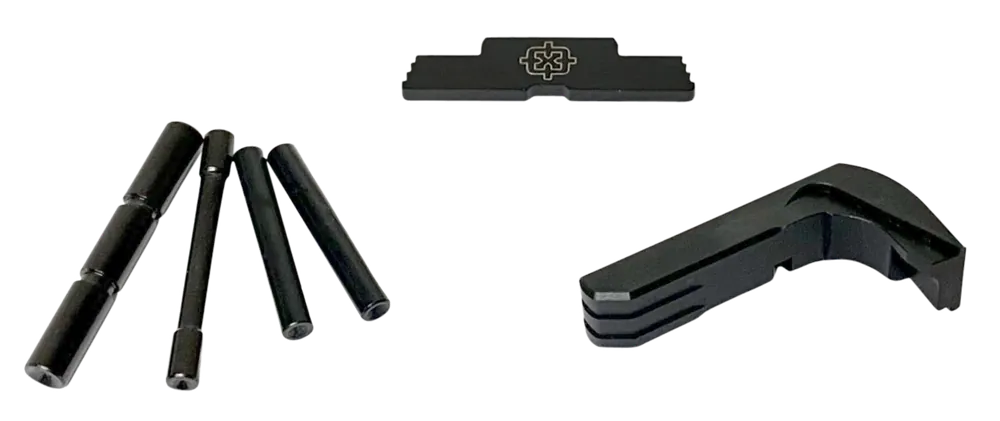 Cross Armory P80 Gen 1-3 3-Piece Upgrade Kit w/ Dimpled Pins & Extended Controls CRP800KBK