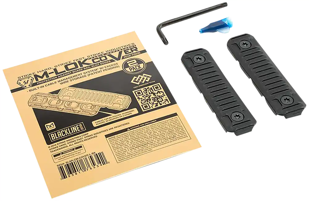 Strike Industries M-LOK Long Cable Management Cover 3.14in Polymer Rail Panel, Black ARCMCOVERLBK