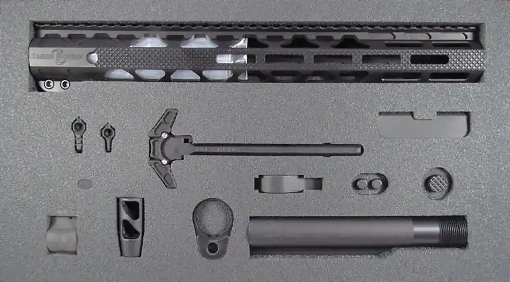 Timber Creek Outdoor Inc Greyman AR-15 Complete Build Kit, Type III Hard Coat Black TCGKBL