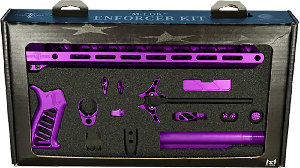 Timber Creek Outdoors Enforcer AR-15 Complete Build Kit, Purple Anodized, TCOEKPPA