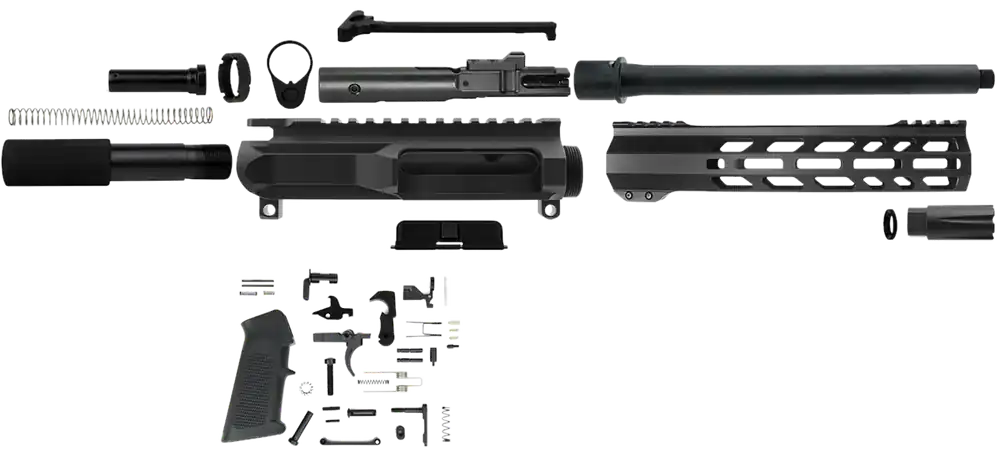 TacFire .45 ACP Pistol Build Kit w/ 10in Barrel, M-LOK Free-Float Handguard & Linear Compensator PK45ACPLPK10