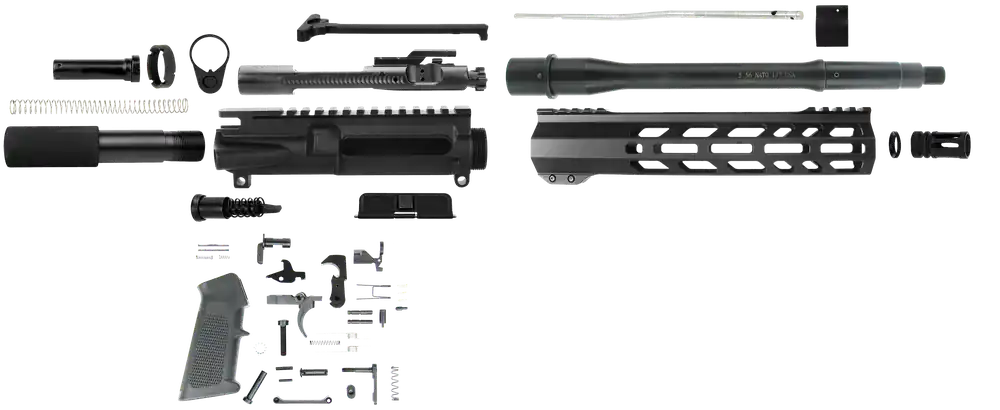 TacFire AR Pistol Build Kit, 10.5in 5.56x45mm NATO Black Steel Components Set SSPK556LPK10