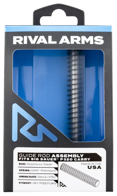 Rival Arms Stainless Steel Guide Rod Assembly for Sig Sauer P320 Carry, ISMI Spring RARA50S301S