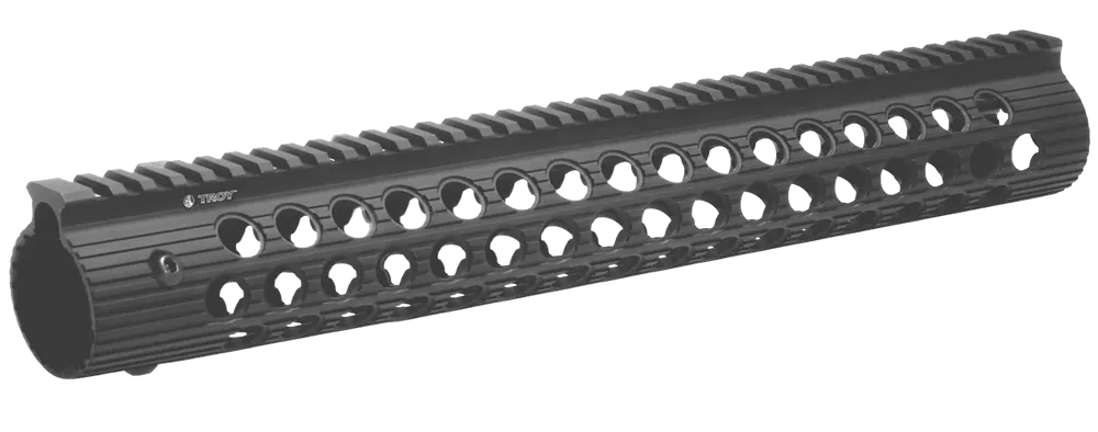 Troy Ind Alpha Rail 15 in Free-Float AR-15/M16 Handguard, Black Anodized Aluminum STRXAL115BT01