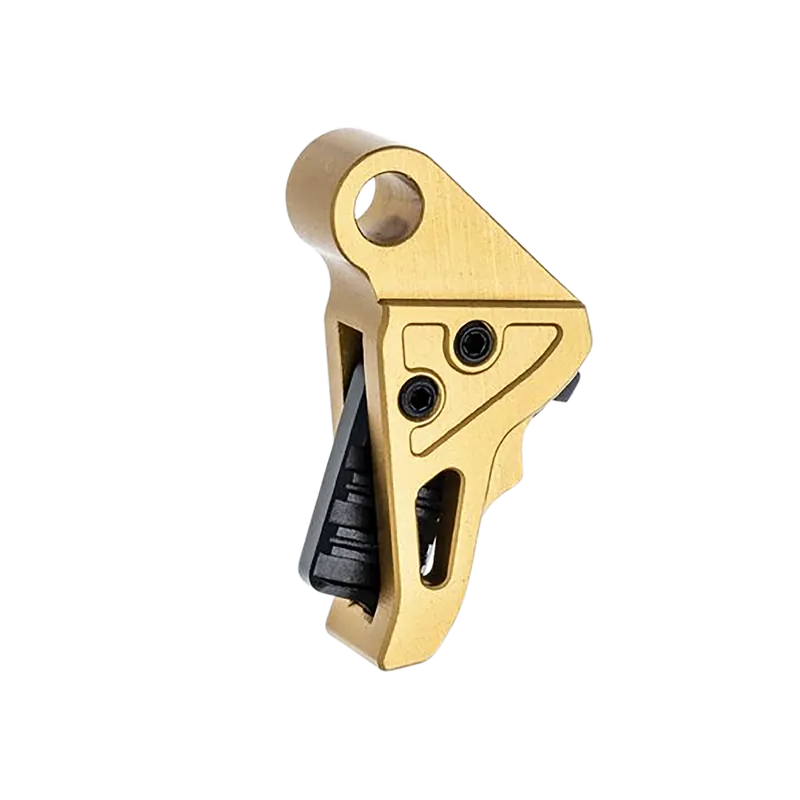 Tyrant CNC I.T.T.S Trigger/Shoe for Springfield Hellcat Pro, Gold/Black Aluminum TDHCATTRIGGOLD/BLK