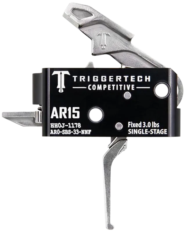 TriggerTech Competitive AR-15 Drop-In Flat Single-Stage Trigger, Fixed 3.0 lb Pull AR0SBS33NNF